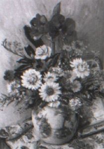 Stilleben Med Sommarblommor I Kruka