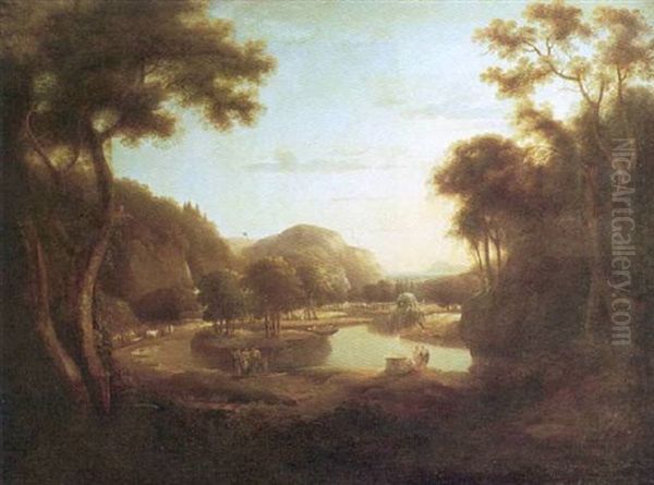 Paysage Anime A L'antique, Procession Pour Le Sacrifice - view 1