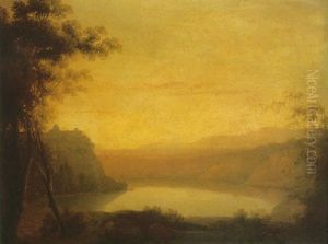 A View Of Lake Albano And Castel Gandolfo