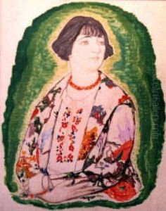 Woman In Embroidered Dress by Durr Freedley