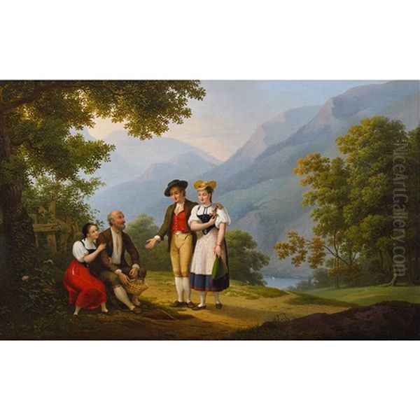 Sommerliche Bergidylle Mit Verlobungspaar - view 1