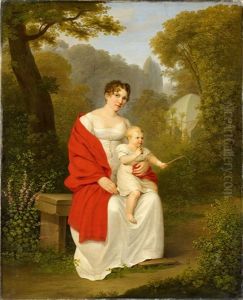 Bildnis Der Friedericke Frick Mit Sohn by Frederic Fregevize