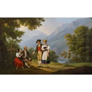 Sommerliche Bergidylle Mit Verlobtem Paar