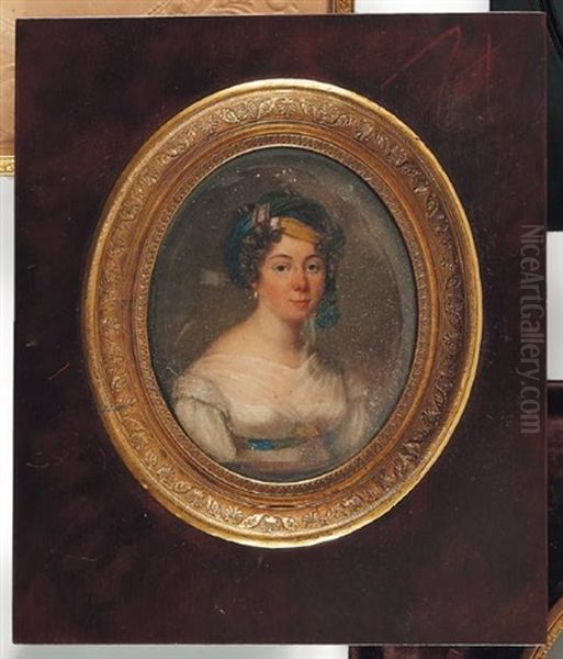 Portrait De Jeune Femme Coiffee D'un Turban A La Turque - view 1
