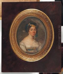 Portrait De Jeune Femme Coiffee D'un Turban A La Turque by Jacques-Noel-Marie Fremy
