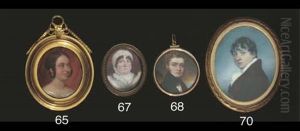 Queen Victoria, In White Dress, Drop Pearl Earring, Her Centre-parted Brown Hair Dressed In Plaits And Tied In A Bun