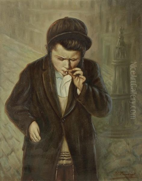 Jeune Hassid A La Cigarette - view 1
