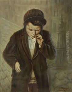 Jeune Hassid A La Cigarette by Helena Frenkiel