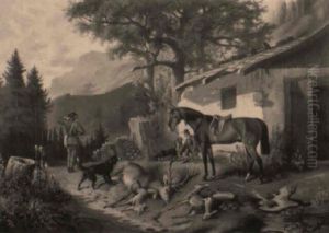Nach Der Jagd by Rudolf Frentz the Elder