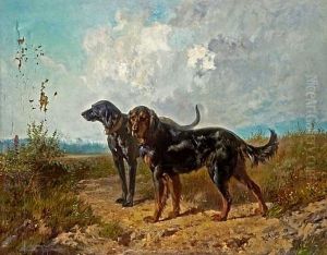 Two Retrievers In A Landscape