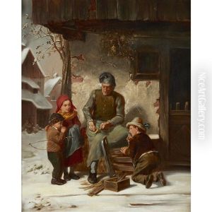 Repairing The Sledge by Charles Edouard Frere