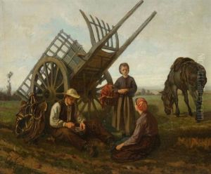 Le Repos Des Paysans by Charles Edouard Frere