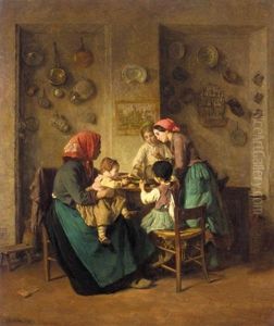 Le Repas Du Matin by Charles Edouard Frere