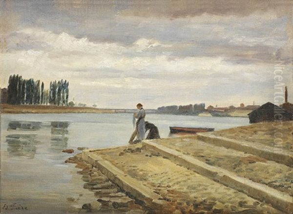 Lavandieres Au Bord De La Riviere - view 1