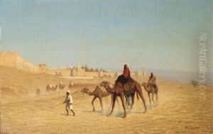 Vue De Jerusalem, Prise Du Cote De La Porte De Jaffa by Charles Theodore Frere