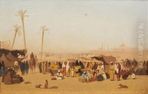 Le Marche Au Caire by Charles Theodore Frere