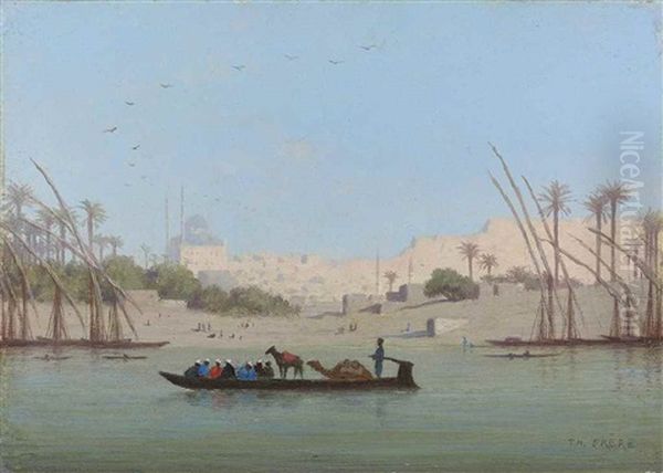 On The Nile, Mohamed Ali Citadel In The Background - view 1