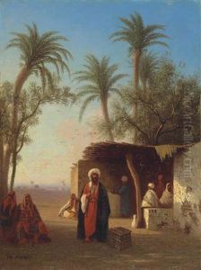 Village In The Desert, Algeria by Charles Theodore Frere