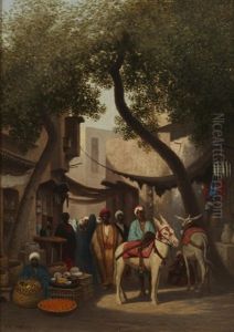 An Arab Market by Charles Theodore Frere