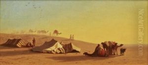 A Halt In The Desert by Charles Theodore Frere