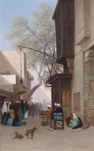 Orientalische Strasenszene by Charles Theodore Frere