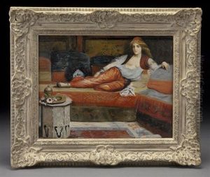 Reclining Odalisque by Charles Theodore Frere