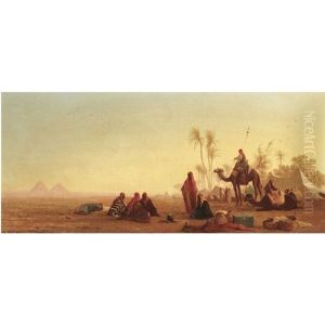 Halte A L'oasis by Charles Theodore Frere
