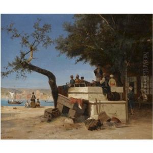 Au Cafe by Charles Theodore Frere