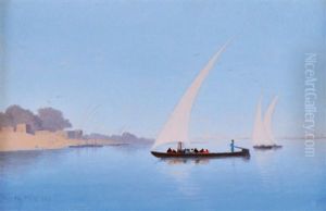 Traversee Du Nil by Charles Theodore Frere