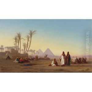 The Pyramids Of Giza, Egypt by Charles Theodore Frere