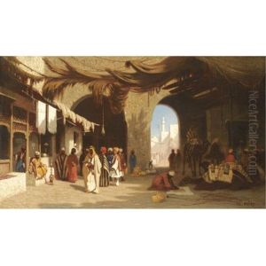 A Bazaar In Beirut by Charles Theodore Frere