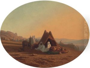 An Arab Encampment by Charles Theodore Frere