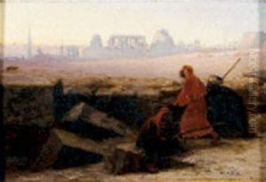 Ruines De Luqsor A Thebes (haute-egypte) by Charles Theodore Frere