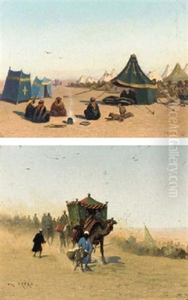 The Caravan (+ An Arab Encampment; Pair) - view 1