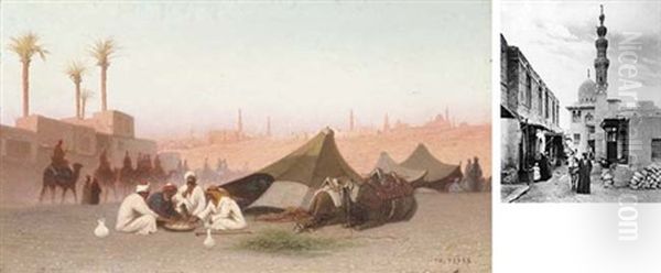 A Late Afternoon Meal At An Encampment, Cairo - view 1