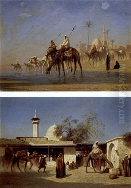 Un Gue En Bas Egypte (+ Une Rue A Damas; Pair) - view 1
