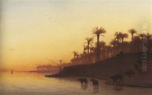 Evening On The Nile by Charles Theodore Frere