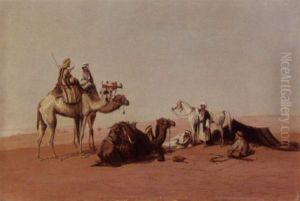 An Encampment In The Desert by Charles Theodore Frere