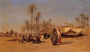 Campement De Bedouins by Charles Theodore Frere