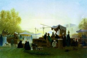 Egyptian Market by Charles Theodore Frere