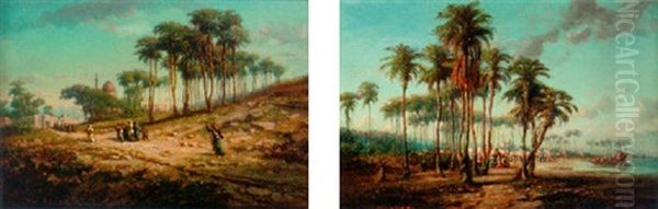 Figures Entering A North African Town - view 1