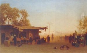 A North African Market by Charles Theodore Frere