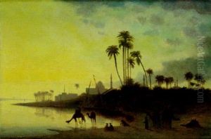 Au Bord Du Nil by Charles Theodore Frere