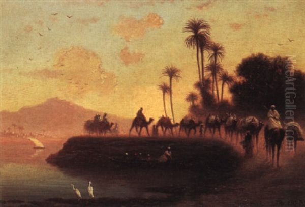 Caravan Train Along The Nile - view 1