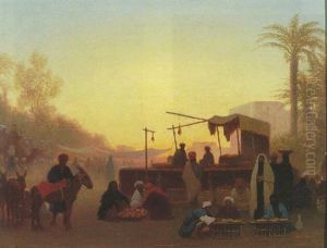 An Arab Market, Cairo by Charles Theodore Frere