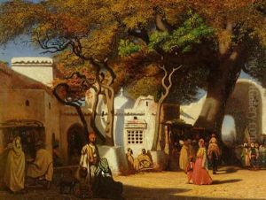 Orientals At A Gateway To A Town by Charles Theodore Frere