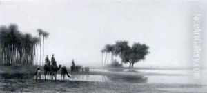 Les Pyramides De Gizeh by Charles Theodore Frere