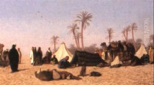 Le Matin: Campement Au Caire, Egypte by Charles Theodore Frere