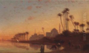 Sunset On The Nile by Charles Theodore Frere
