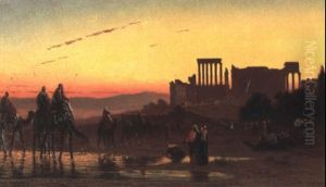 La Grande Caravane Arrivant A Baalbeck Par Le Sud-est La Grande Caravane Arrivant A Baalbeck Par Le Sud-est